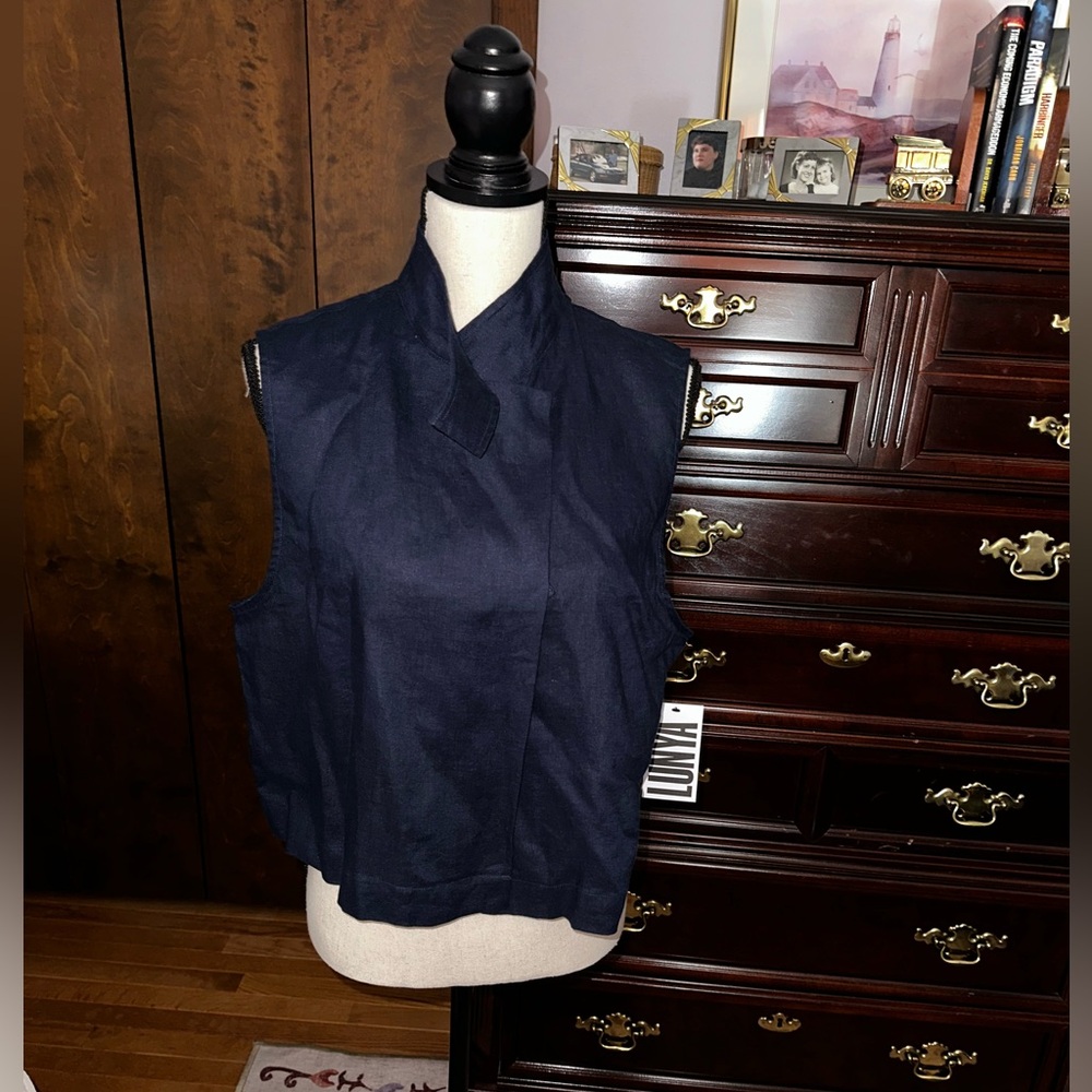 Lunya Woven Linen Sleeveless Shirt Large NWT